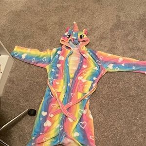 Rainbow Unicorn Cozy Robe/Pajamas